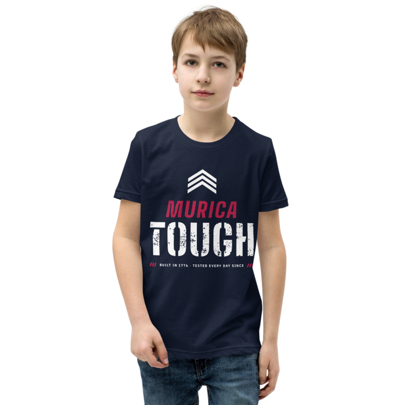 Murica Tough Youth Tee in Navy