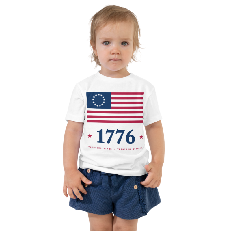 Betsy Ross 1776 Toddler Tee in White