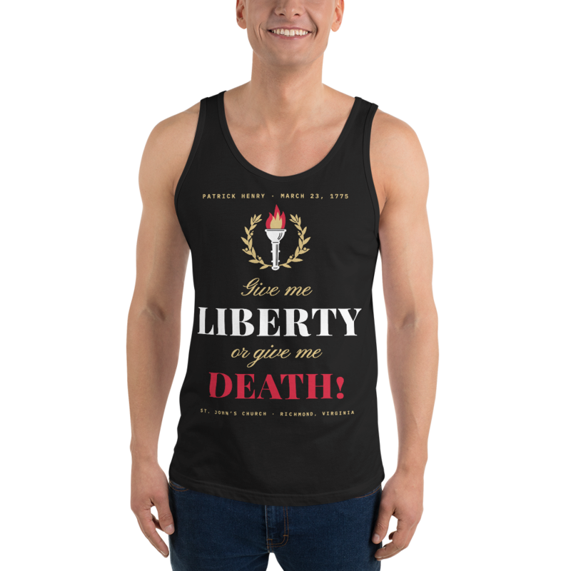 Liberty or Death Tank Top in Black