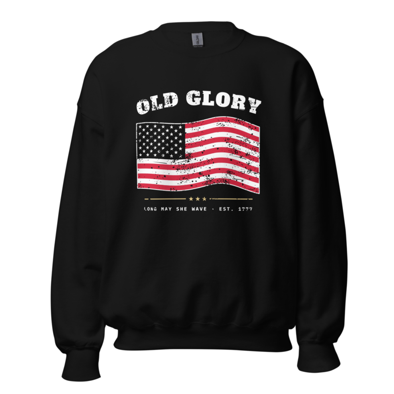 Old Glory Crewneck Sweatshirt in Black