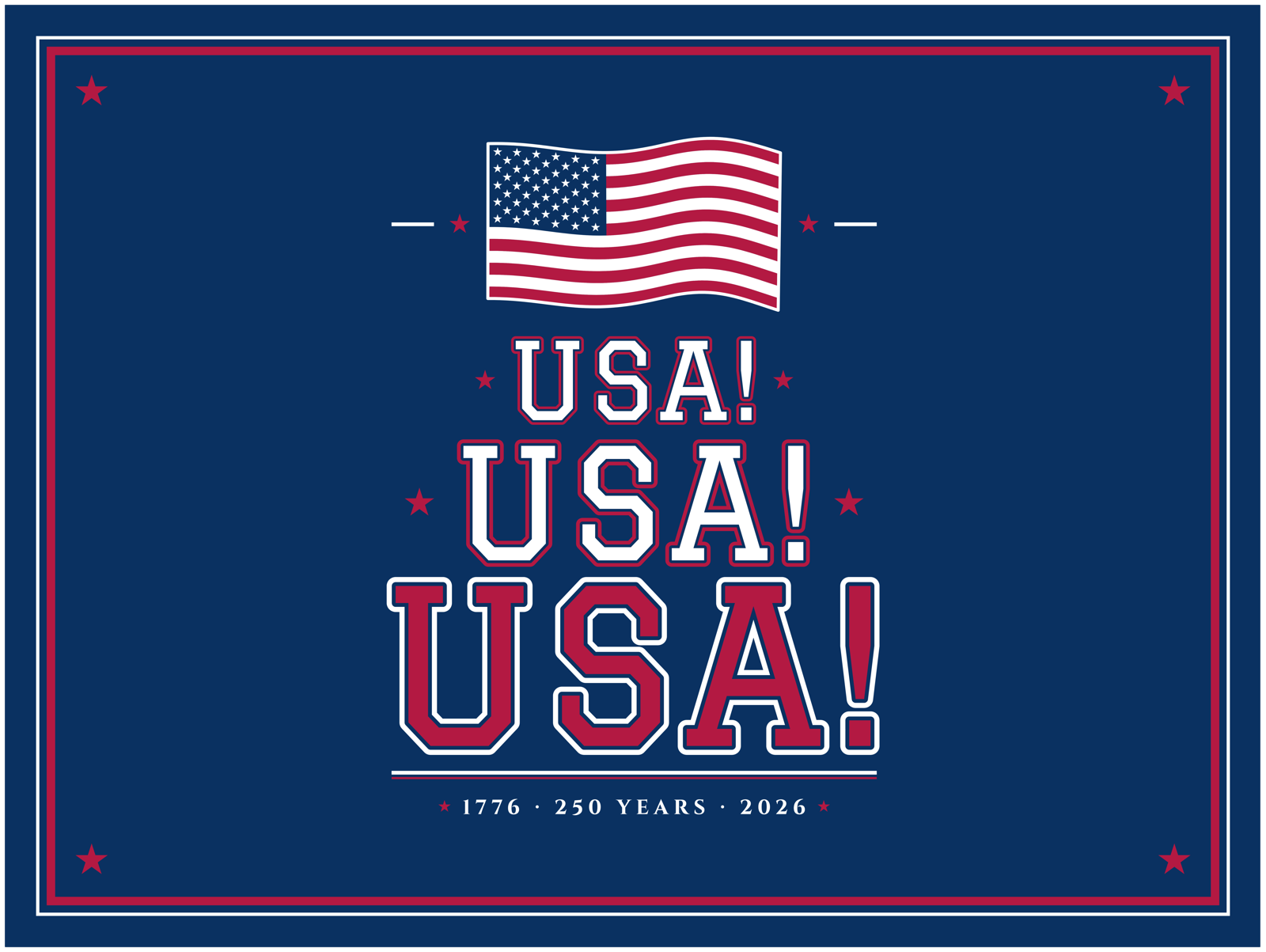 USA! USA! USA! Fine Art Print