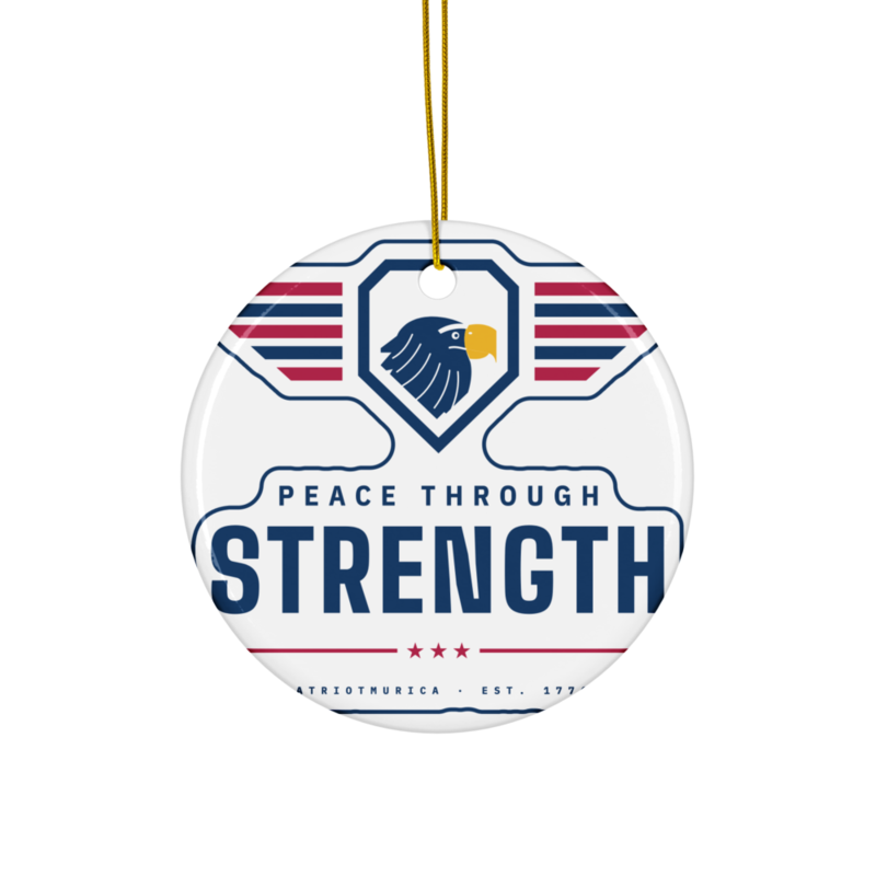 Peace Through Strength Ornament
