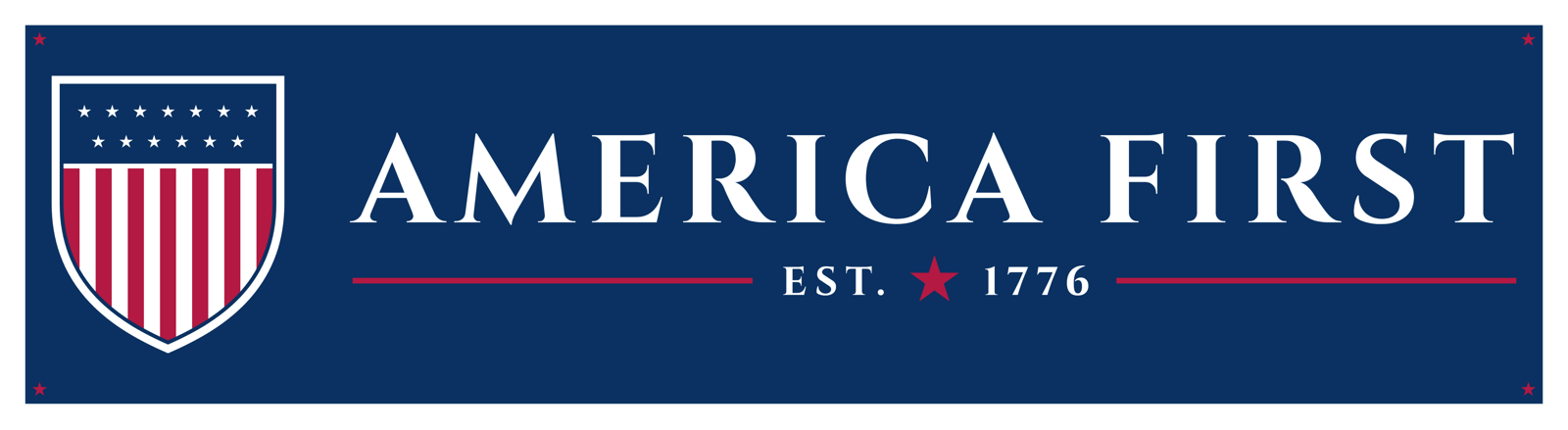 America First Crest Car Magnet