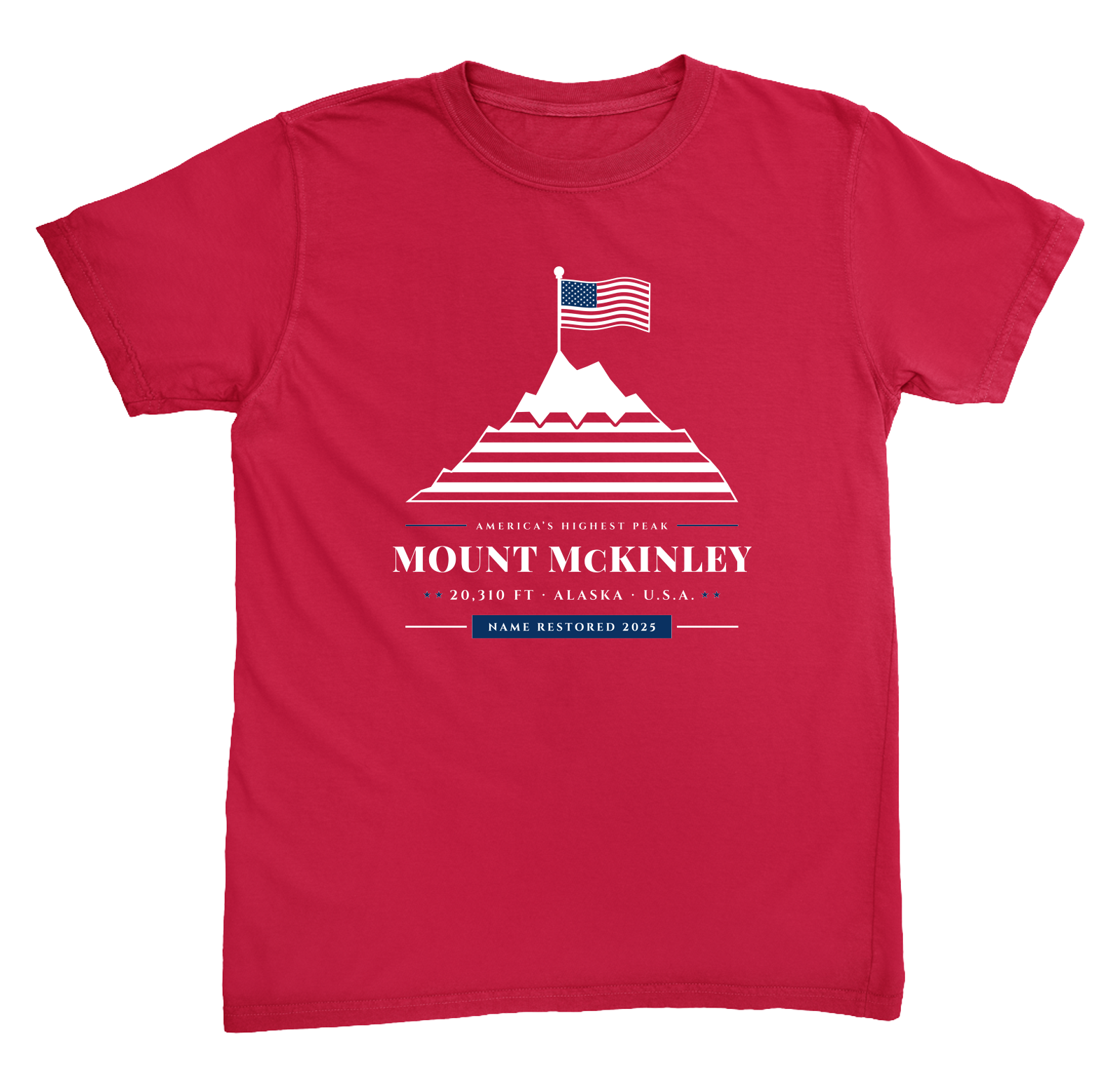 Mount McKinley Heavyweight Tee in Red