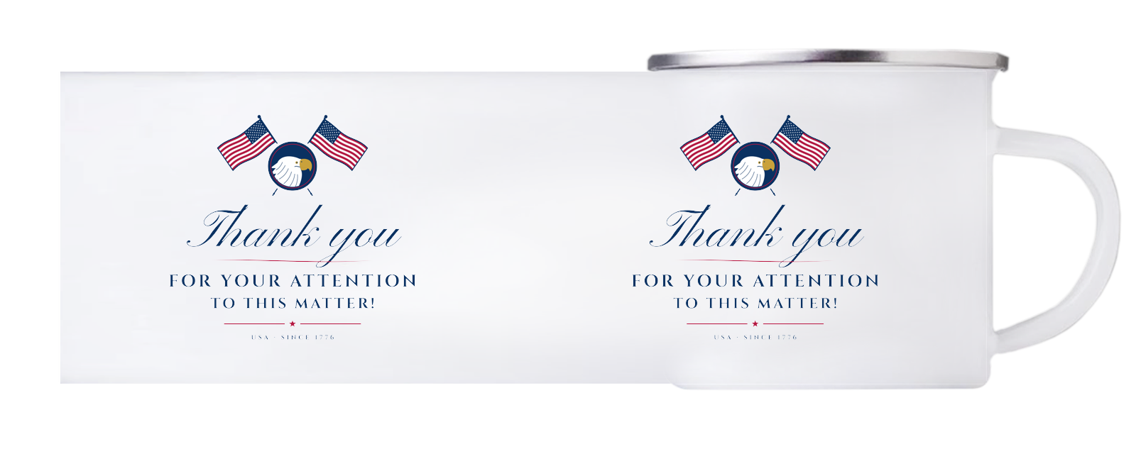 Thank You for Your Attention Enamel Camp Mug