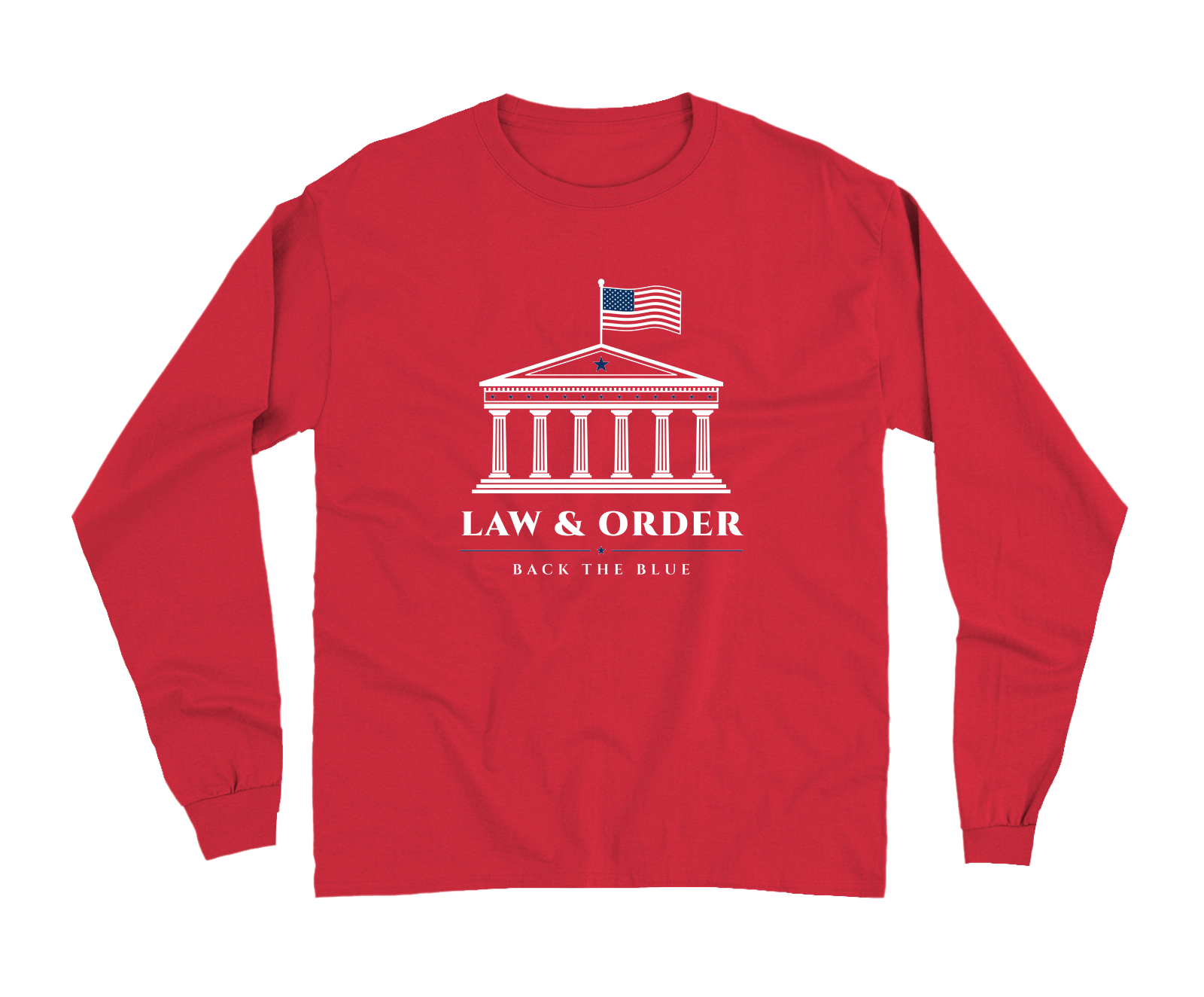 Law & Order Garment-Dyed Long Sleeve in Red