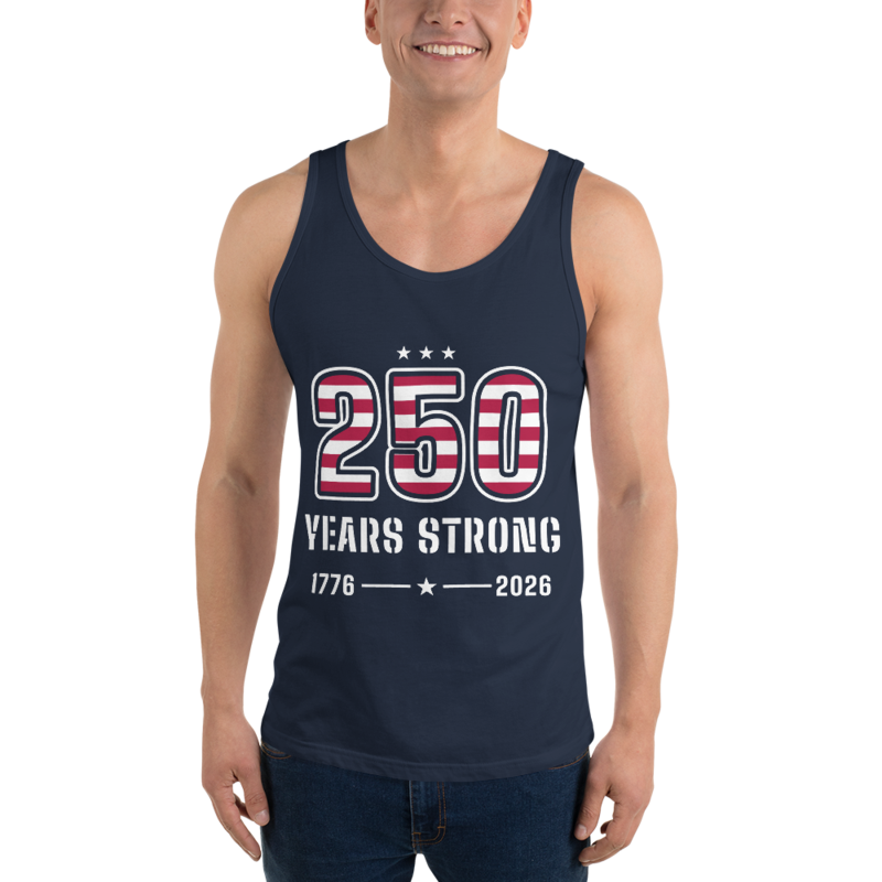 250 Years Strong Tank Top in Navy