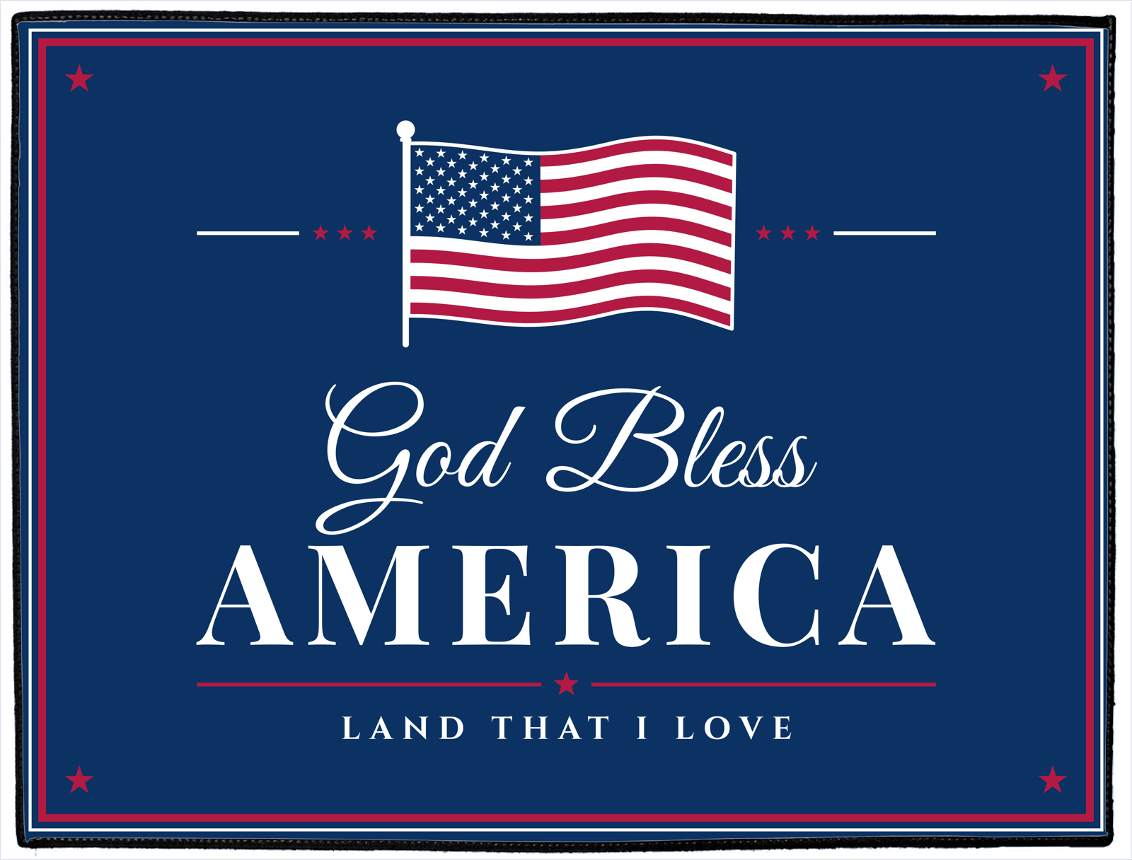 God Bless America Doormat