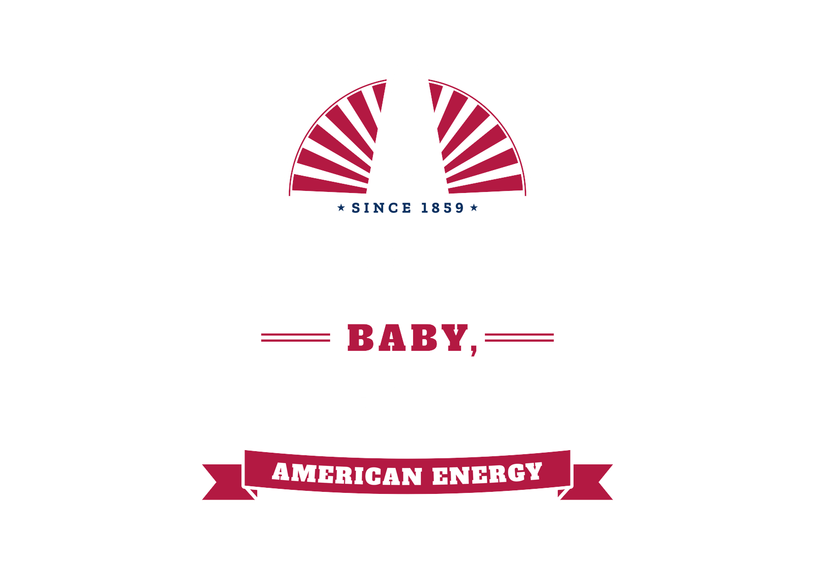 Drill, Baby, Drill USA-Made Hoodie in Navy