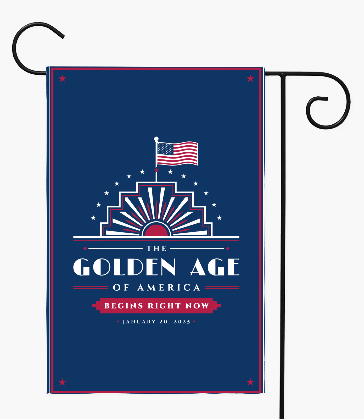 The Golden Age Garden Flag