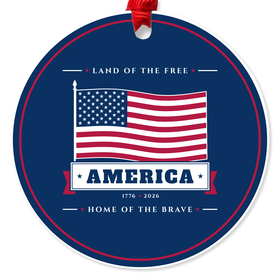 America Acrylic Ornament