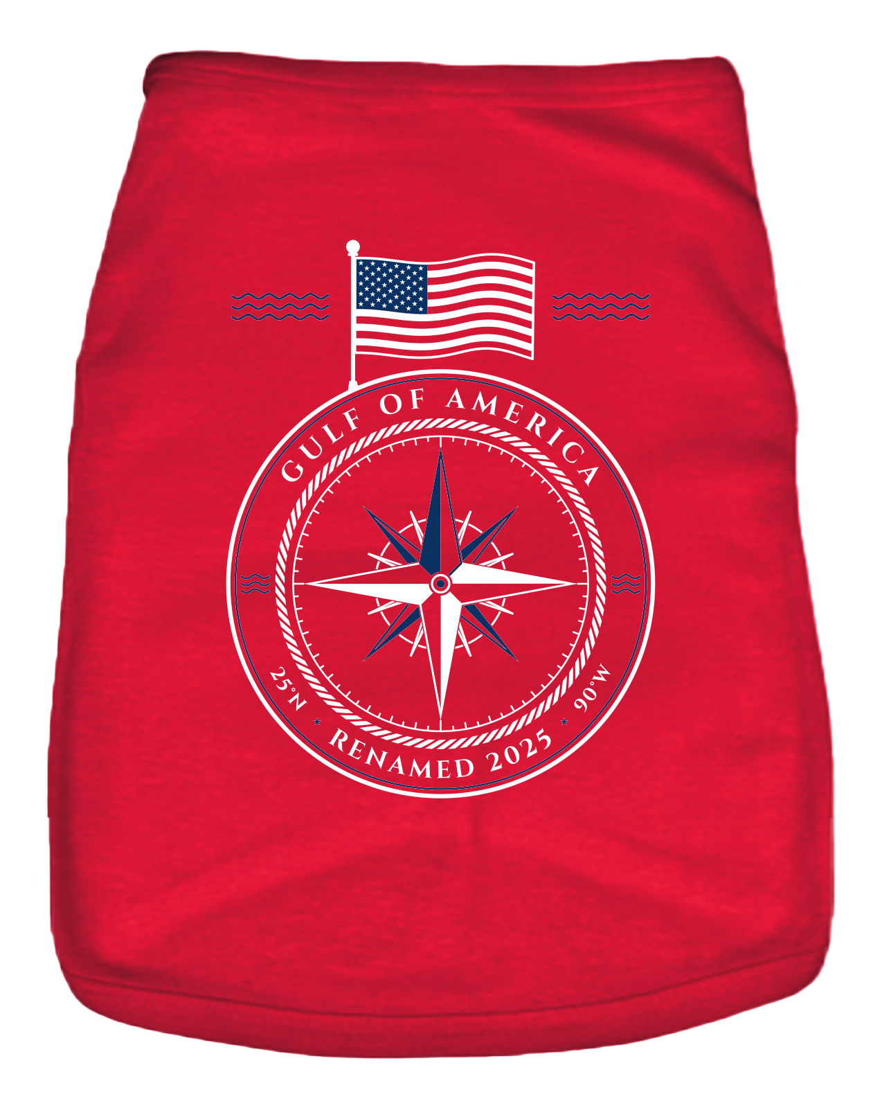 Gulf of America Dog Tank in Red