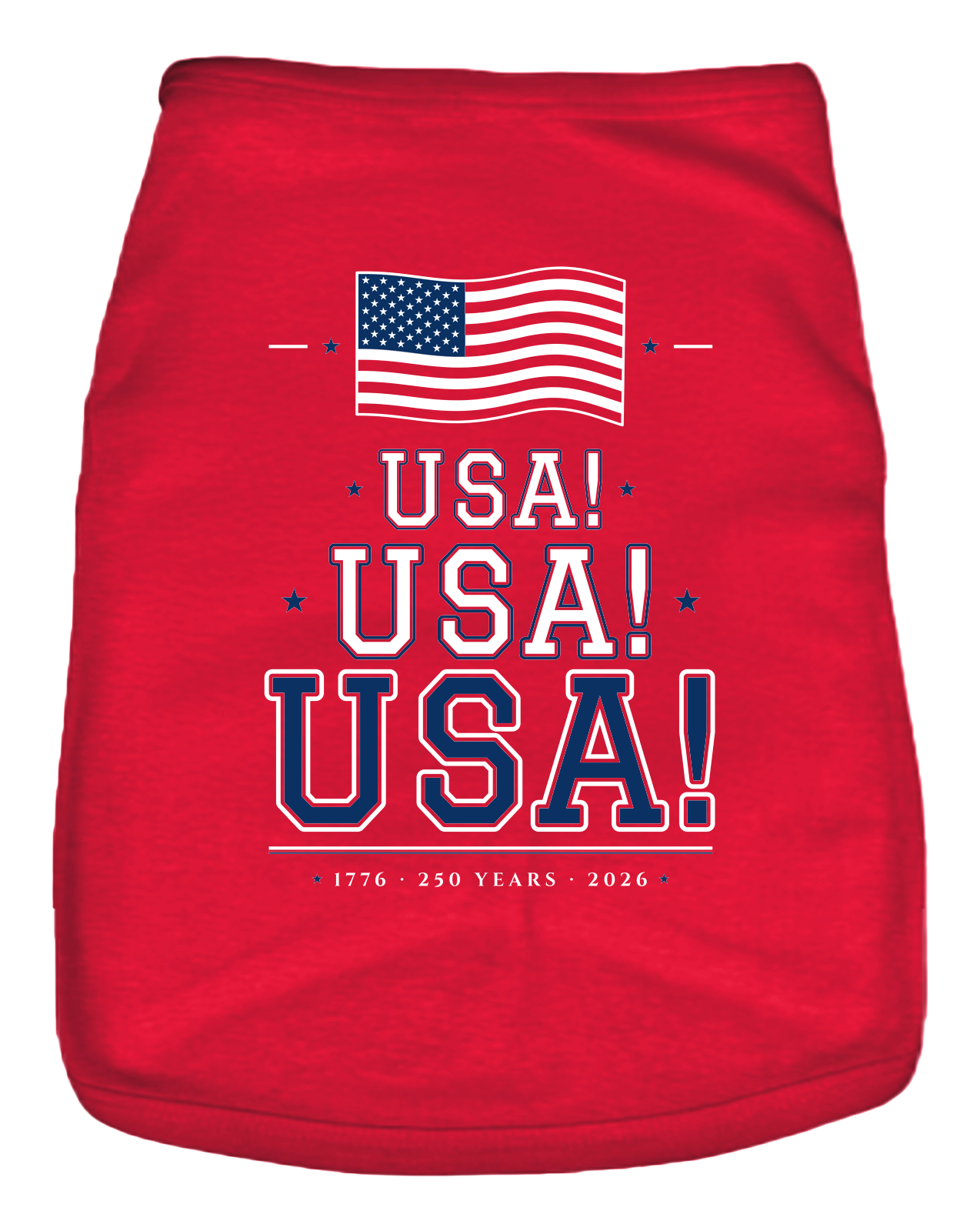 USA! USA! USA! Dog Tank in Red