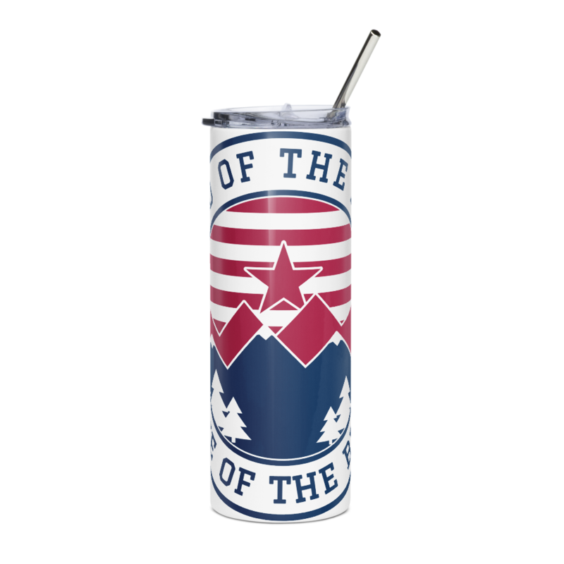 Land of the Free Tumbler in White