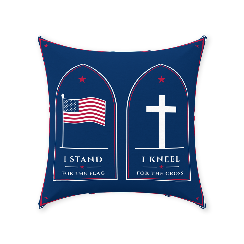 Stand for the Flag Linen Throw Pillow