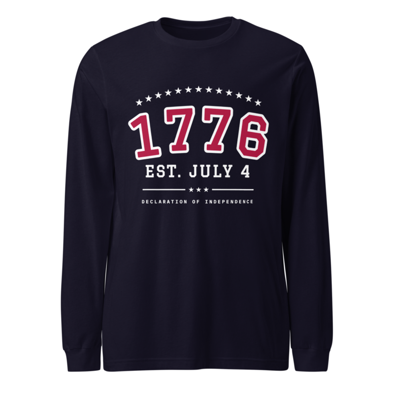 1776 Long Sleeve Tee in Navy
