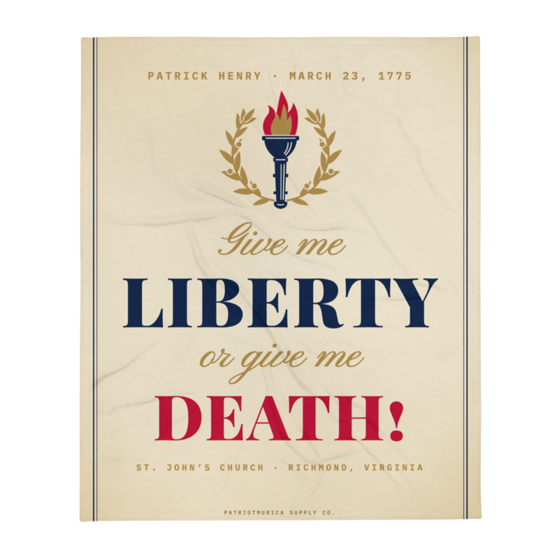 Liberty or Death Throw Blanket