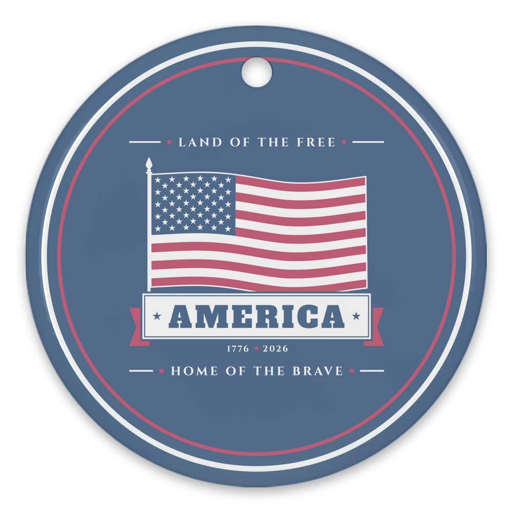 America Porcelain Ornament