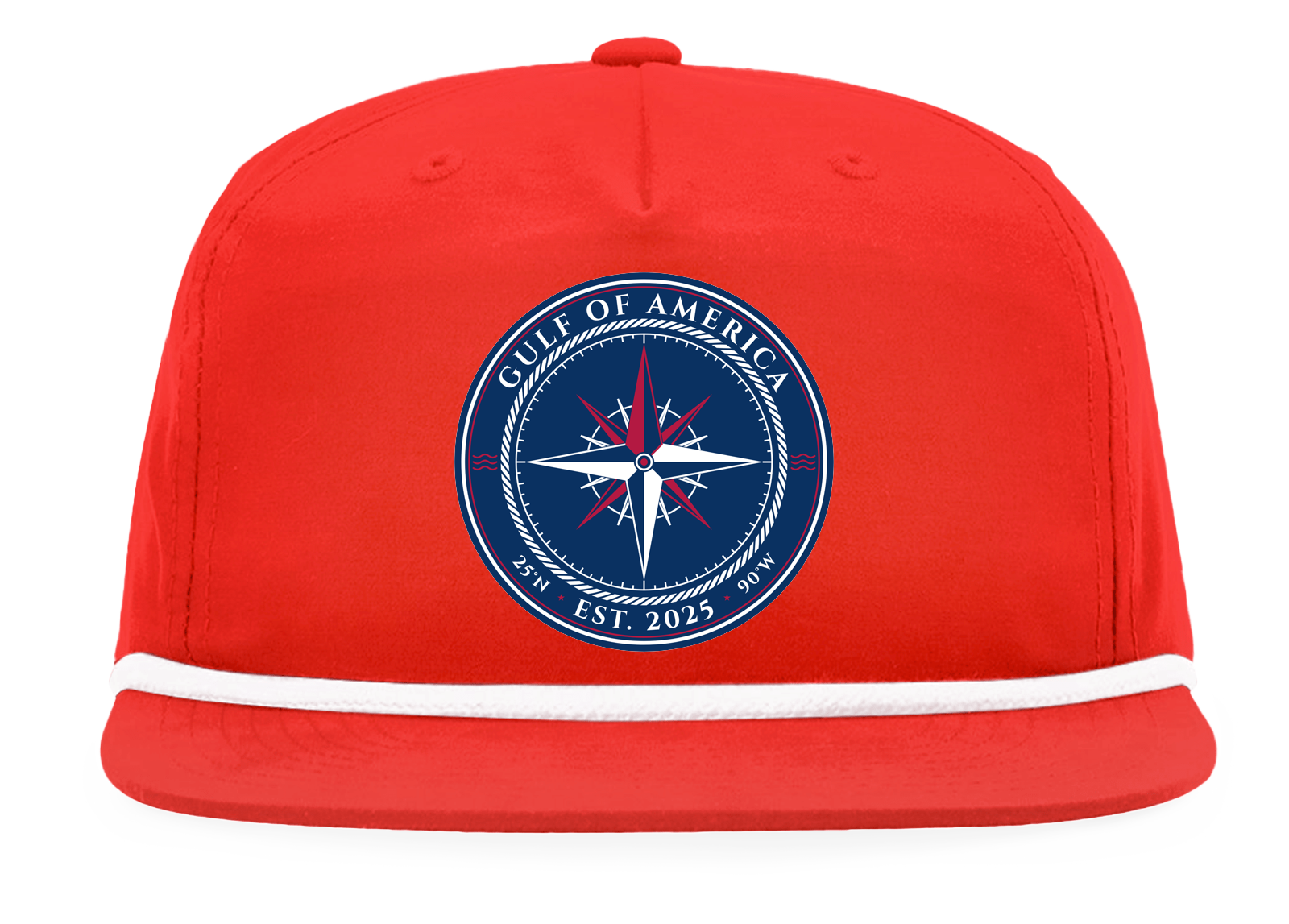 Gulf of America Rope Snapback Cap in Red / White Rope