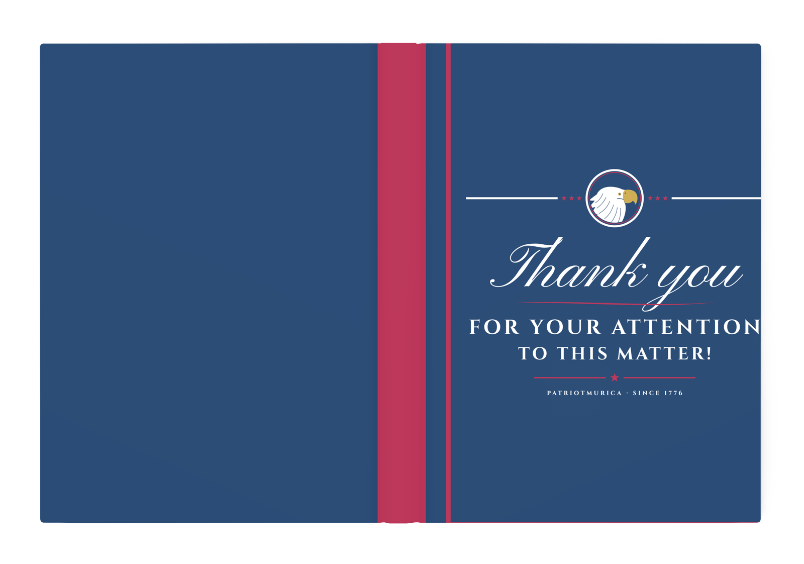 Thank You for Your Attention Hardcover Journal