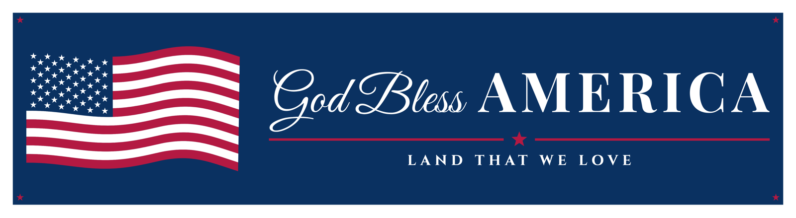 God Bless America Car Magnet