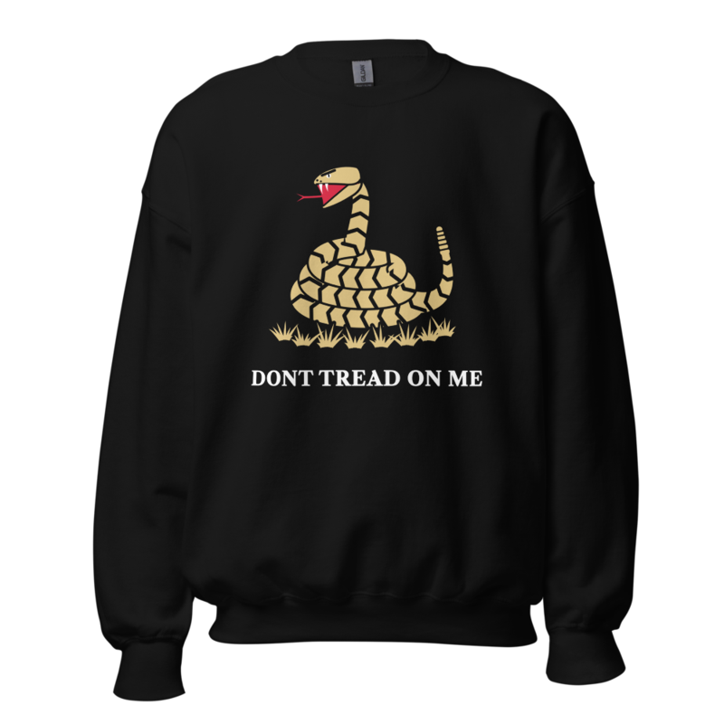 Don’t Tread on Me Crewneck Sweatshirt in Black