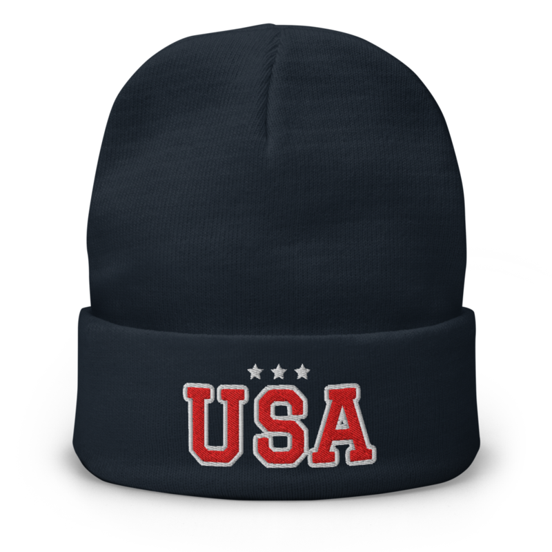 USA Beanie in Navy