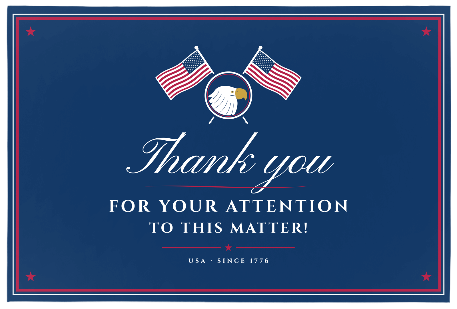 Thank You for Your Attention Area Rug