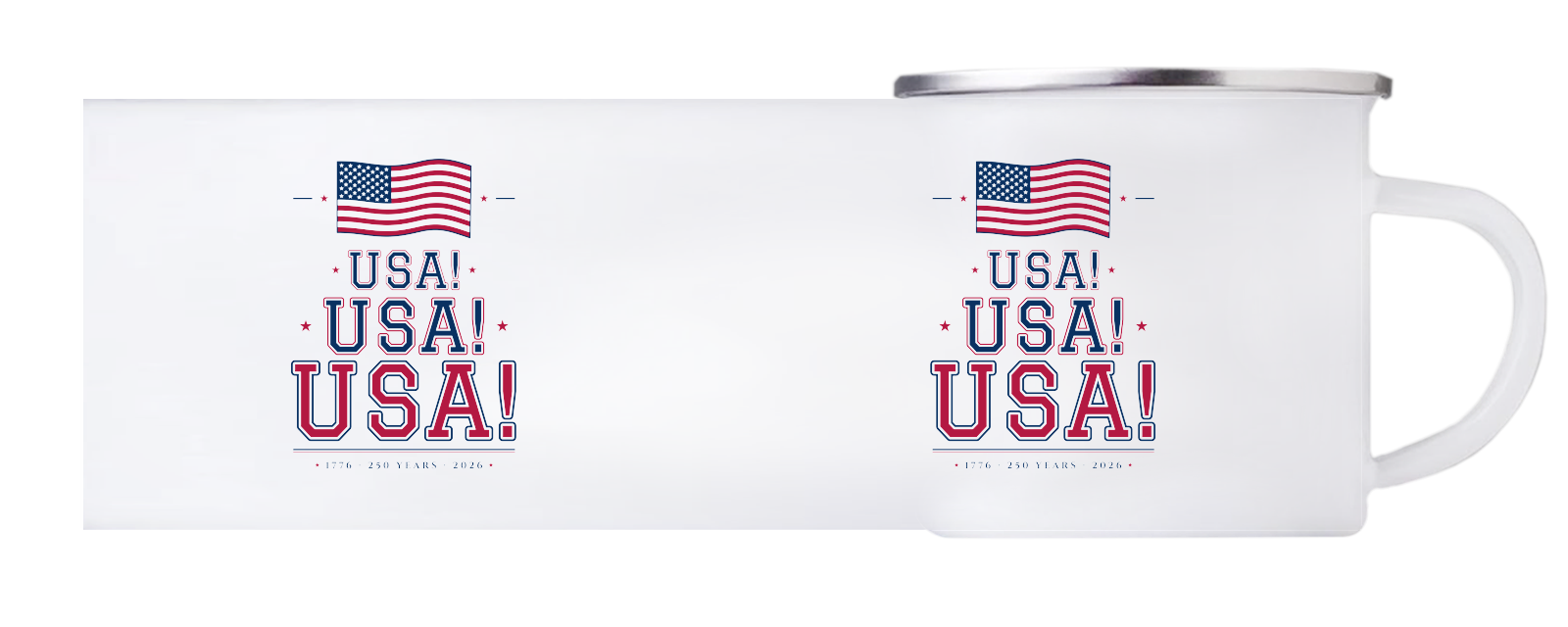 USA! USA! USA! Enamel Camp Mug