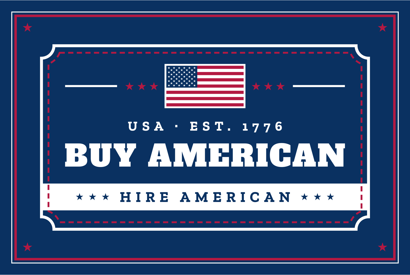 Buy American, Hire American Matte Poster