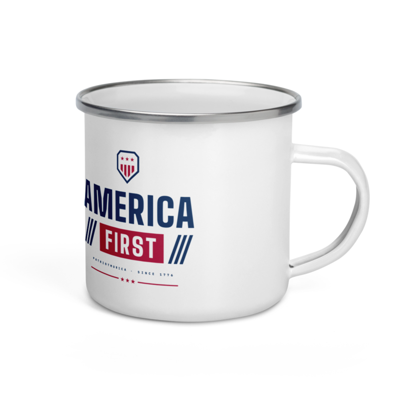America First Enamel Camp Mug