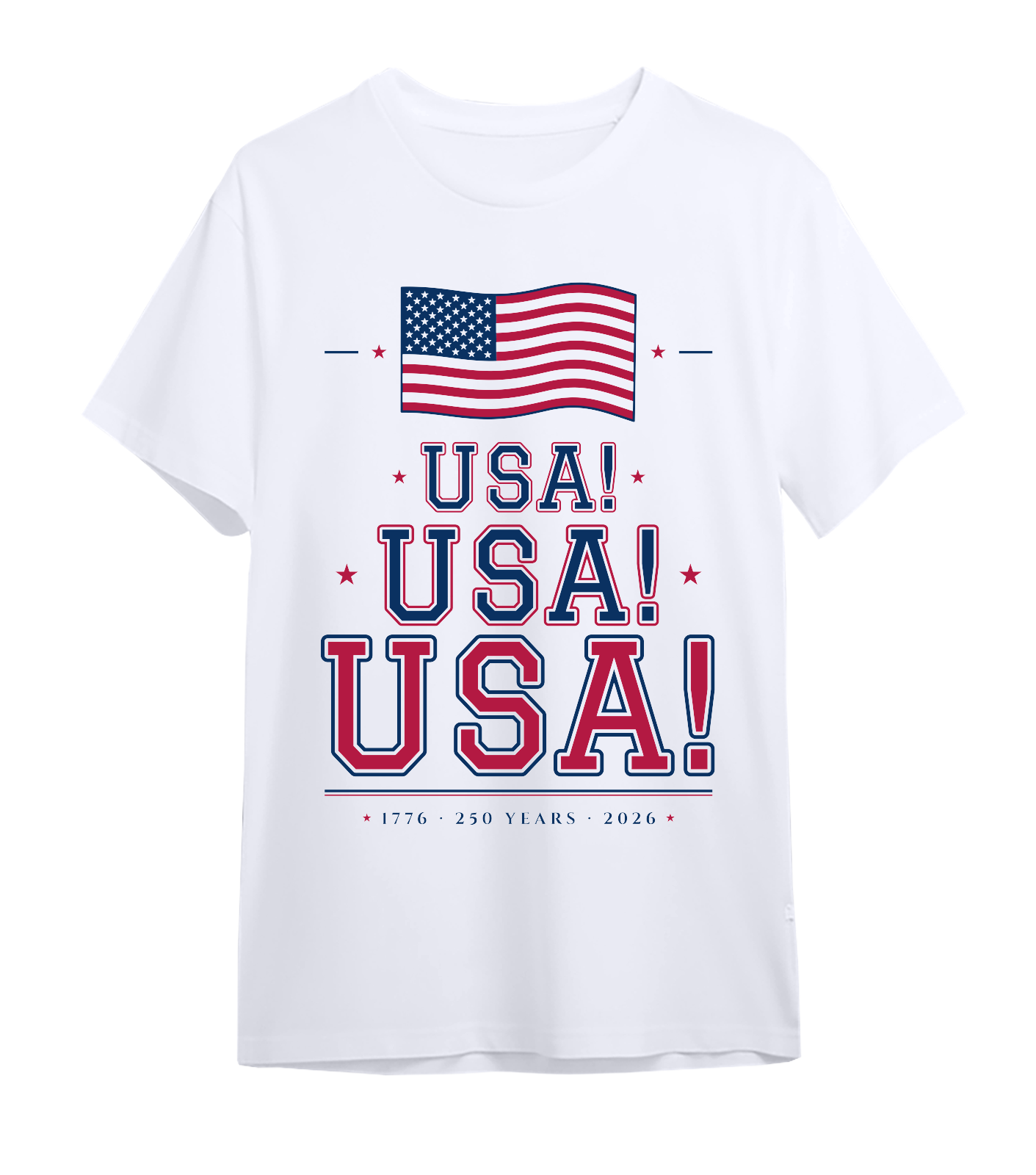 USA! USA! USA! Oversized Tee in White