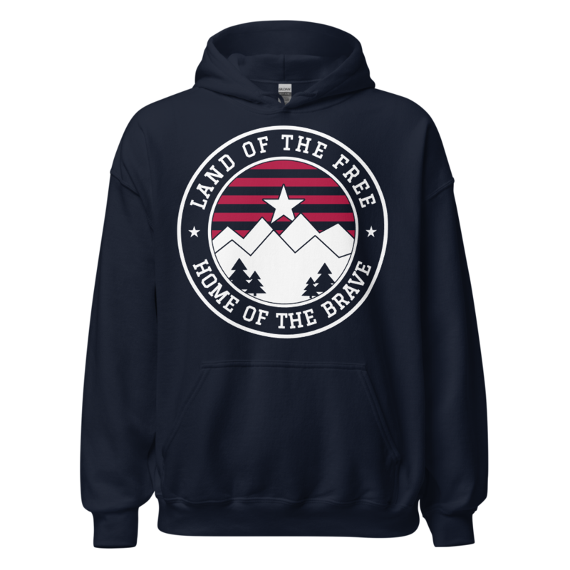 Land of the Free Hoodie in Navy