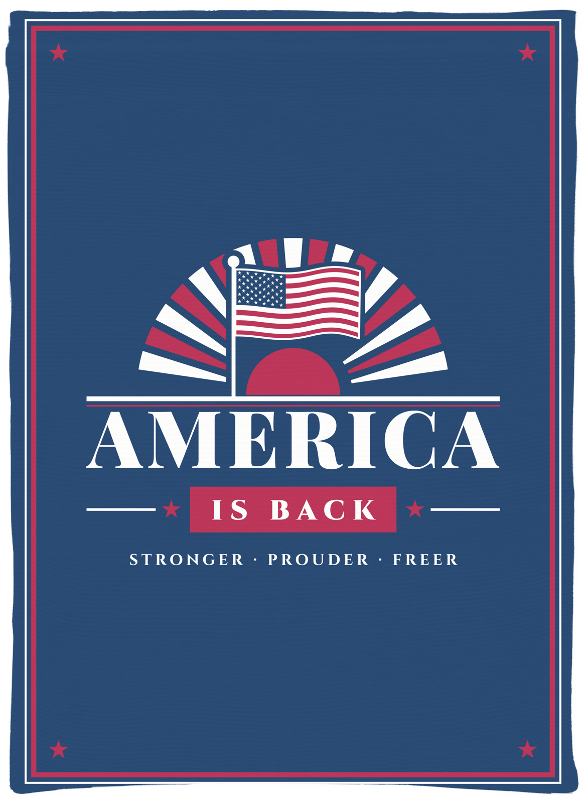 America Is Back Woven Tapestry