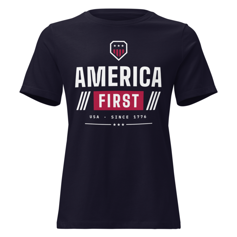 America First Women’s Relaxed Tee in Navy