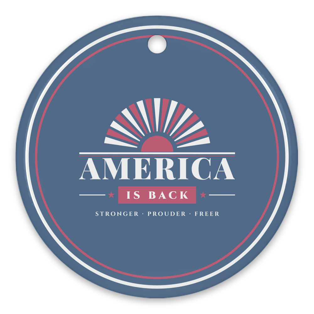 America Is Back Porcelain Ornament