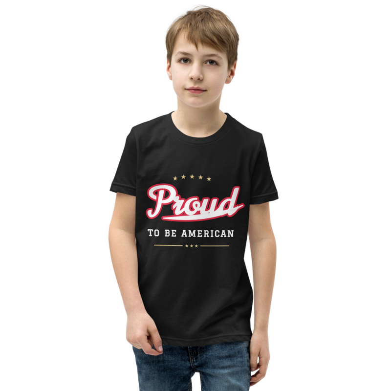 Proud to Be American Youth Tee in Black