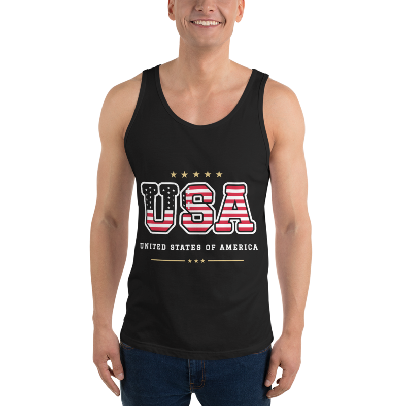 USA Tank Top in Black