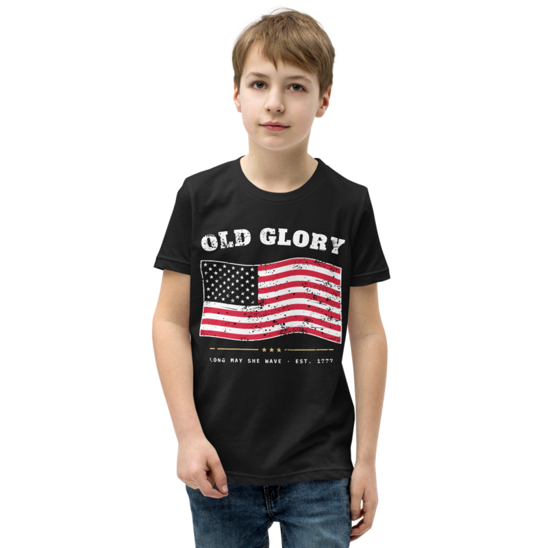 Old Glory Youth Tee in Black