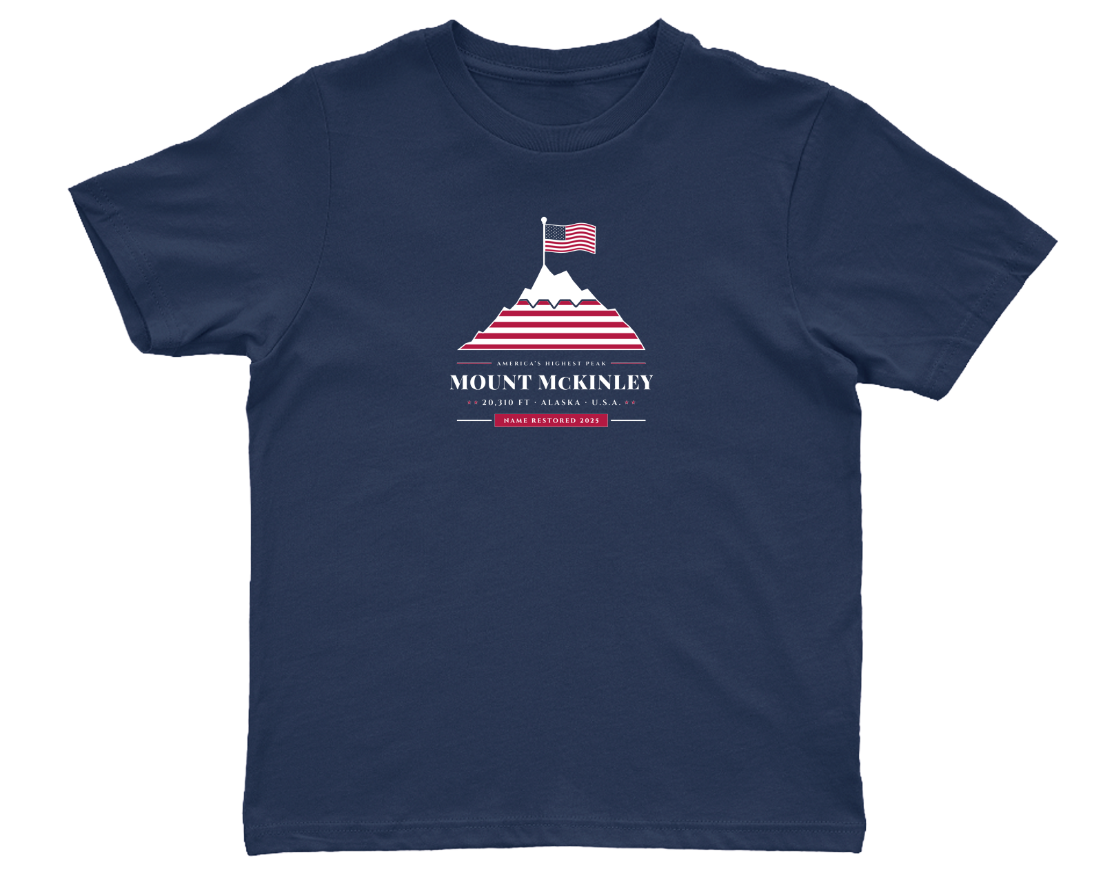 Mount McKinley Youth Tee in True Navy