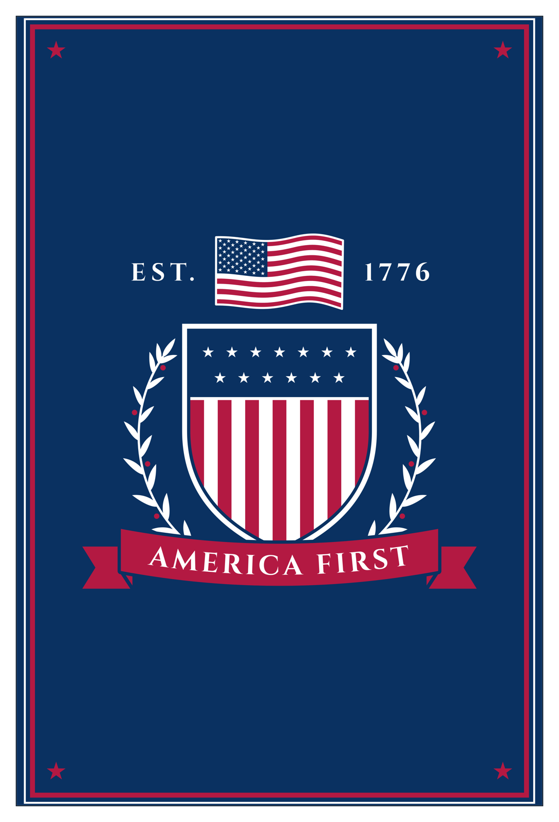 America First Crest Postcards