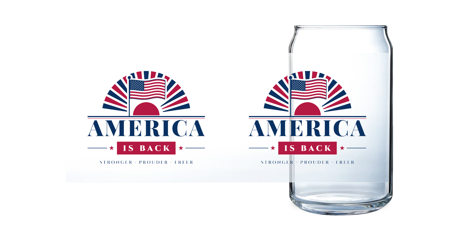 America Is Back Can Glass