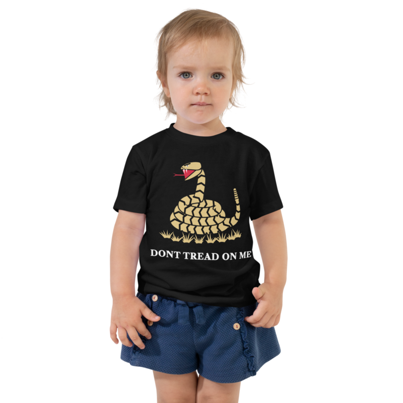 Don’t Tread on Me Toddler Tee in Black