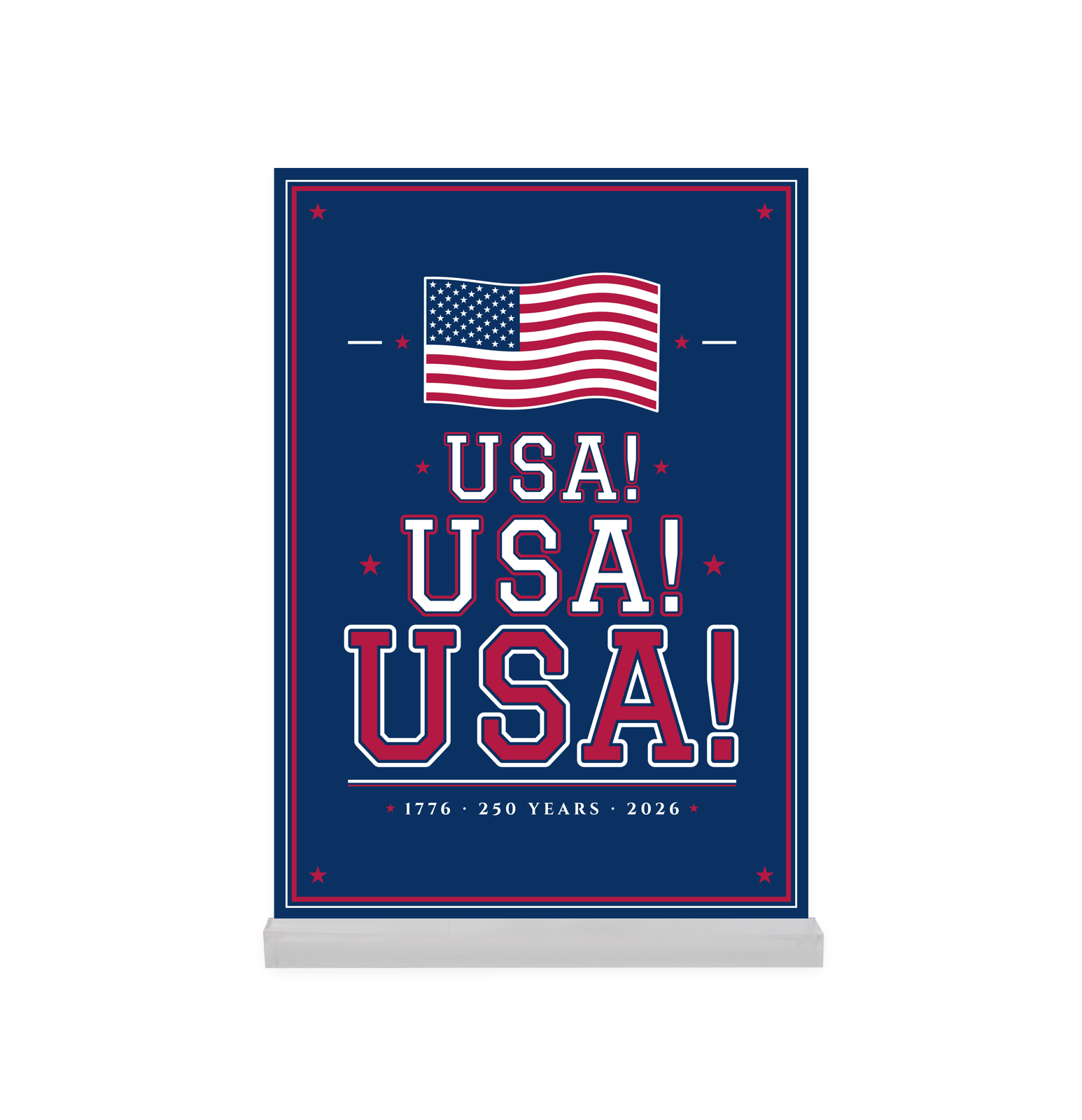 USA! USA! USA! Acrylic Desk Block