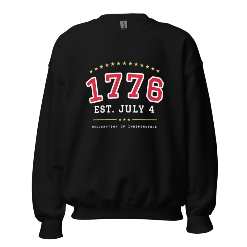 1776 Crewneck Sweatshirt in Black