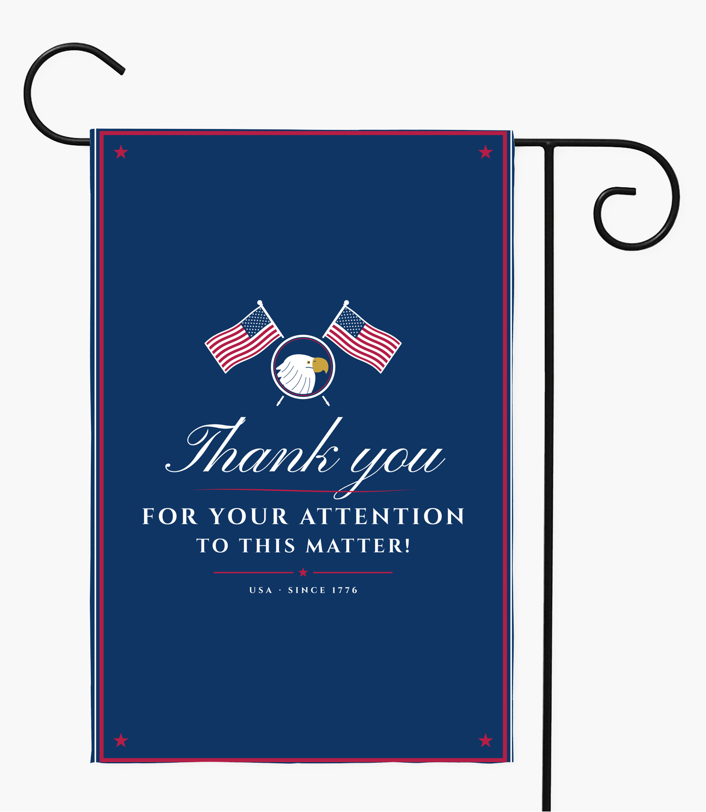 Thank You for Your Attention Garden Flag