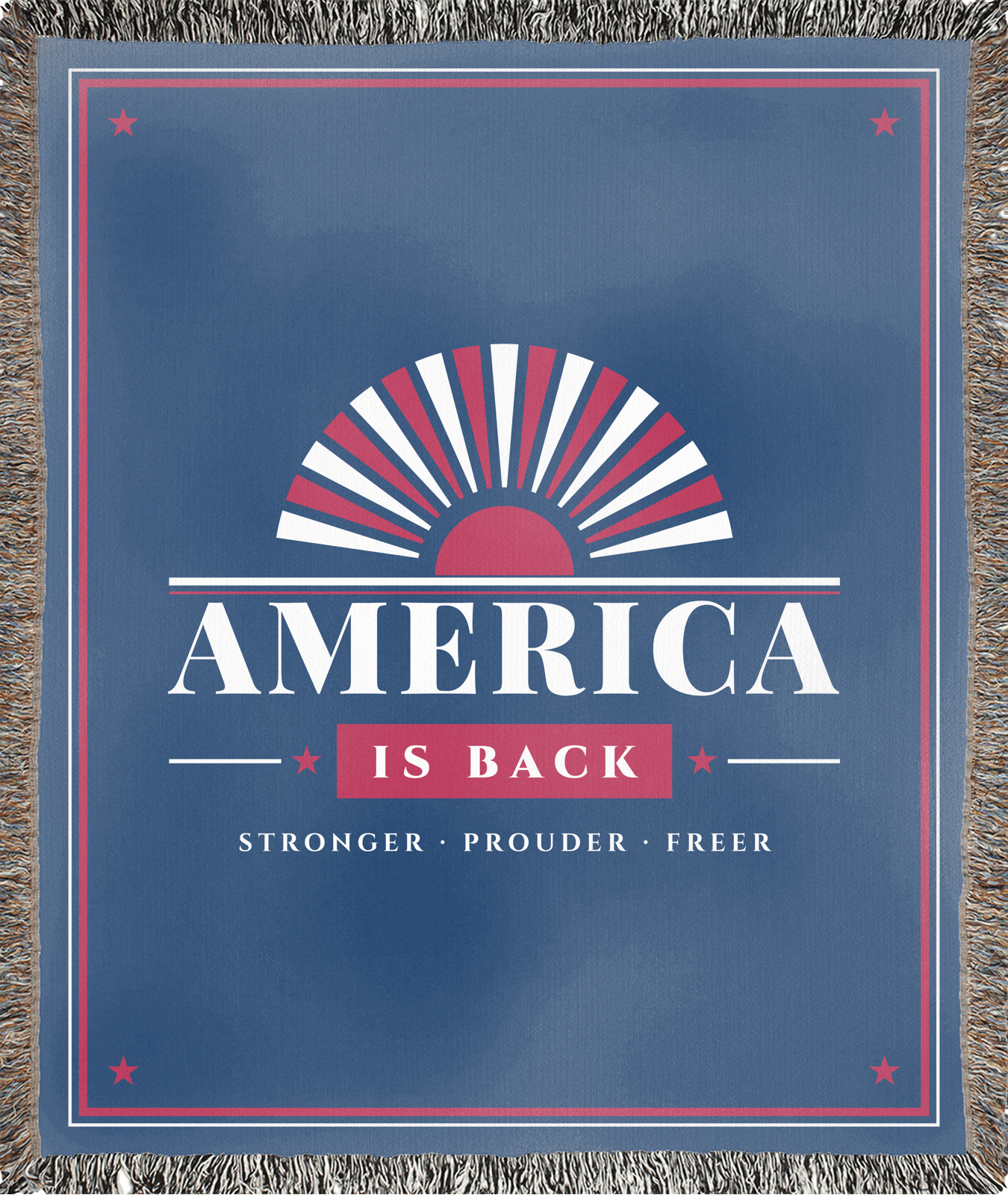 America Is Back Woven Blanket