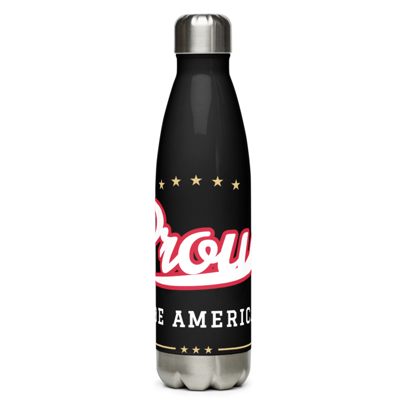 Proud to Be American Water Bottle in Black
