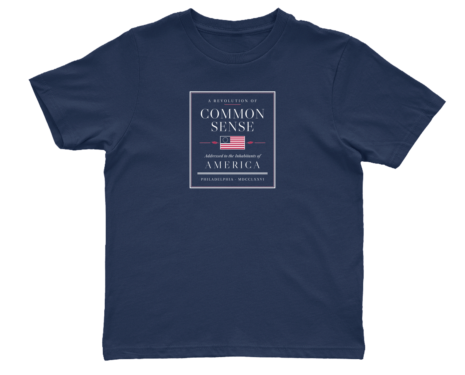 Common Sense Youth Tee in True Navy