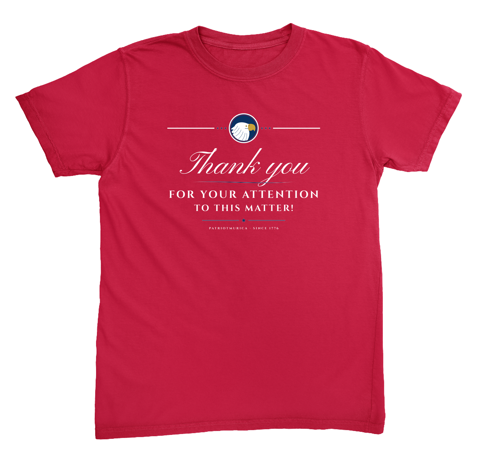 Thank You for Your Attention Heavyweight Tee in Red